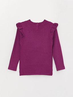 Bisiklet Yaka Yumu?ak Dokulu K?z Bebek Triko Kazak - Waikiki фото 2