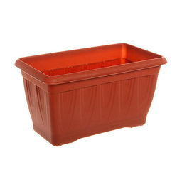 Ящик балкон.4л.терракот с дренаж.решеткой 280*155*150 (1упак/30шт)