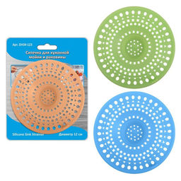 Ситечко для раковины d12см, силикон DH34-123