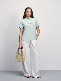 Футболка прямого кроя с принтом / Zarina  фото 2