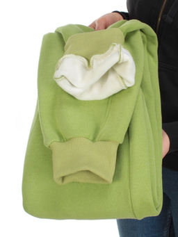 02 GREEN Брюки спортивные женские на флисе (100% хлопок) 7986 - Фабричный китай фото 8