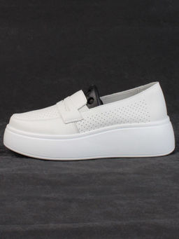 03-SD13-1D WHITE Полуботинки женские (натуральная кожа)