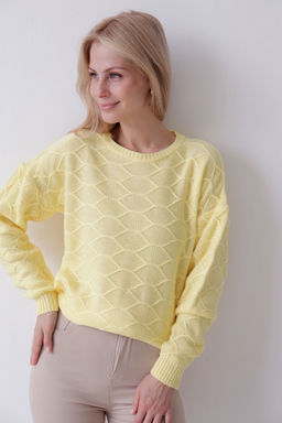 Джемпер удлиненный лимонный с шерстью альпака - Martichelli фото 7