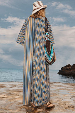 LIMITED EDITION STRIPED REVERSIBLE BUCKET HAT - Zara фото 12