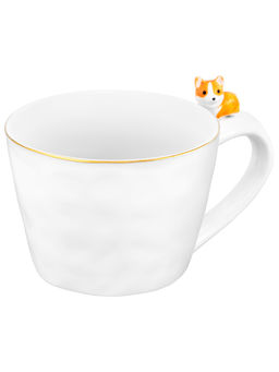 Кружка 300 мл 14*10*7,5 см Собачка белый с золотом, фарфор - Elan gallery фото 6