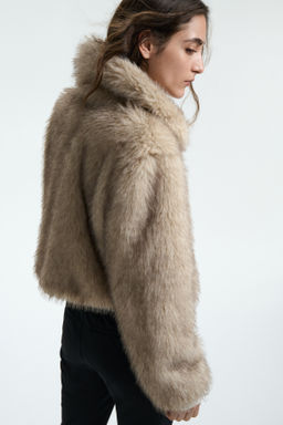 Cropped fluffy jacket - H&m фото 17