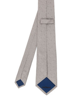 Бежевый шелковый галстук - Cacharel фото 5