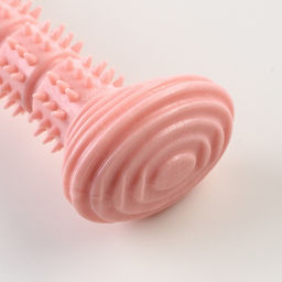 Игрушка для собак Палка, TPR, массажная, 14,2 х 5,2 см, розовая - Пижон фото 3