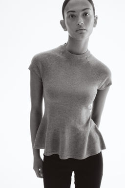 Top en punto fino con peplum - H&m фото 7