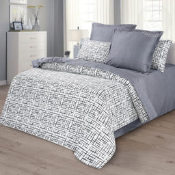 Постельное белье Омега (сатин Престиж) Евро/Пододеяльник (молния): 1 шт. - 220*200; Простыня: 1 шт. - 220*240; Наволочка (клапан, ушки): 2 шт. - 70*70; Наволочка (клапан): 2 шт. - 50*70 Престиж - Артпостель фото 2