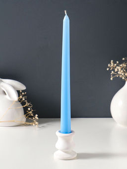 Цена за 2 шт. Свеча античная 25 см, 58 гр, 7 ч, цв. пастельно-голубой