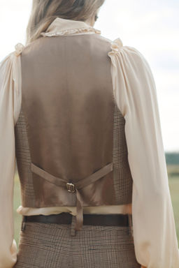 LIMITED EDITION WOOL CHECK WAISTCOAT - Zara фото 3