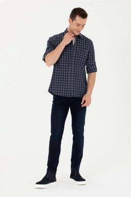 U. S. Polo Assn Мужская темно-синяя рубашка с длинным рукавом - U.s. polo assn фото 11