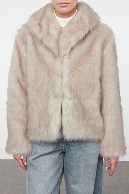 Ekru Regular Kal?p Kurk Mont TWOAW25MO00157 - Trendyolmilla фото 10