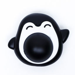 Игрушка для кошек с кошачьей мятой Пингвин, 6 см, чёрная - Пижон фото 2