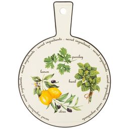 ДОСКА СЕРВИРОВОЧНАЯ С РУЧКОЙ LEFARD СЕКРЕТНЫЕ ИНГРЕДИЕНТЫ 35*26 СМ