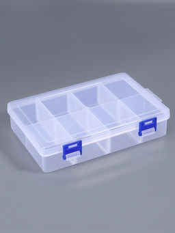 Органайзер для хранения мелочей, с подвесом, передвижные перегородки, 8 секций, 20×13.5×4.5 см, прозрачный