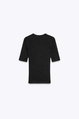 WASHED COTTON T-SHIRT - Zara фото 10