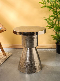 Столик кофейный, 39×39×49 см, серебряный