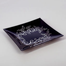 Сервиз столовый «Виктория», 7 предметов: 30×30 см - 1 шт., 20×20 см - 6 шт., стекло, синий