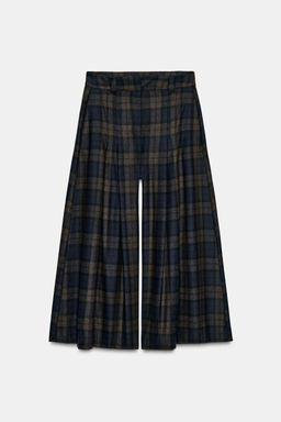 ZW COLLECTION CHECKED WOOL BLEND TROUSERS - Zara фото 6