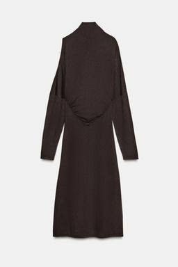 CUT-OUT KNIT MIDI DRESS