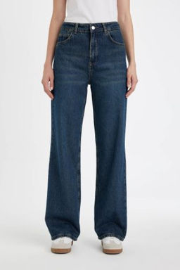 90s Wide Leg Yuksek Bel Uzun Genis Paca Jean Y?kamal? Pantolon