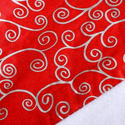 Колпак новогодний Узор с блеском, серебристо-красный - Зимнее волшебство фото 2