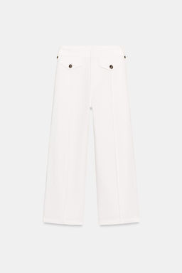 PANTAL?N CULOTTE TEJIDO R?STICO / Crudo - Zara фото 5