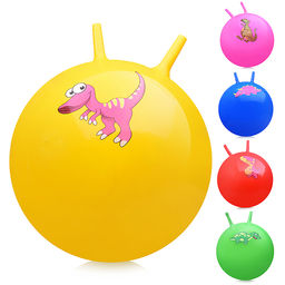 Мяч с рожками 65см "Дино" (цвет в ассортименте)