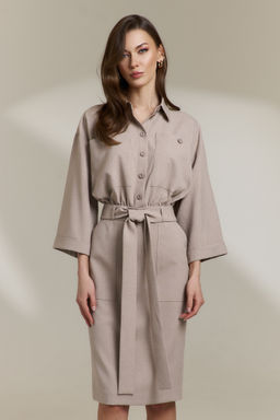 Платье 0841 бежевый - Diliafashion фото 2