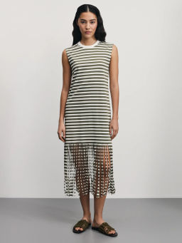 Платье в полоску с бахромой / Zarina  фото 3