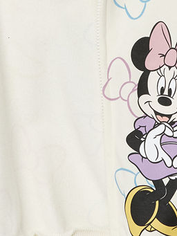 Kap??onlu Uzun Kollu Minnie Mouse Bask?l? K?z Bebek Fermuarl? Sweatshirt - Waikiki фото 2