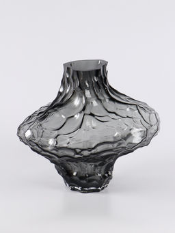 Ваза «Джино», 21×25 см, стекло, чёрная