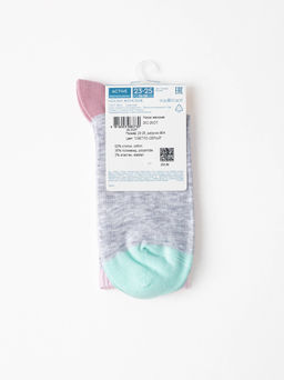 Цена за 2 пары. Носки женские CONTE ACTIVE Удлиненные женские хлопковые носки - Conte elegant фото 4