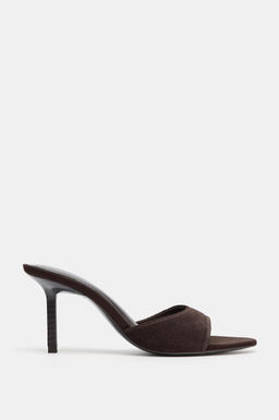SPLIT SUEDE HEELED SANDALS - Zara фото 8