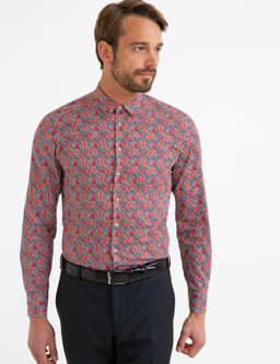 Turuncu Slim Fit Uzun Kollu G_mlek