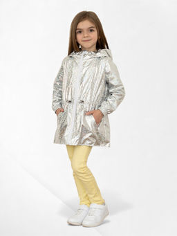 Ветровка для девочки серебро