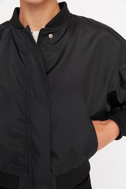 TRENDYOLMILLA Bej Oversize Buzgu Detayl? Su Itici Bomber Ceket Mont TWOSS22MO0099 фото 10