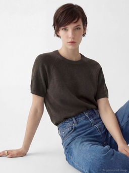 Bisiklet Yaka Kad?n Triko Kazak