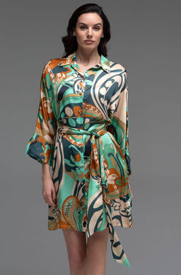 Короткий халат на пуговицах Mia-Amore