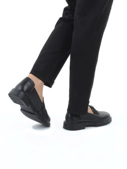 06-DHL164-1 BLACK Туфли женские (натуральная кожа)