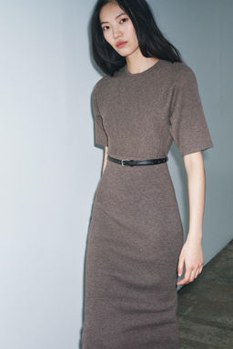 MIDI DRESS WITH BELT - Zara фото 12