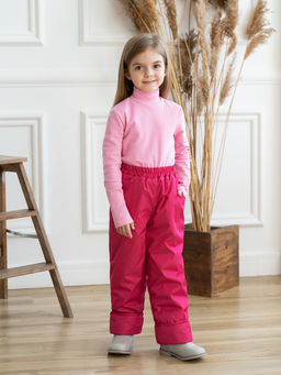 Брюки на поясе осенне-весенние малина (146, 72)