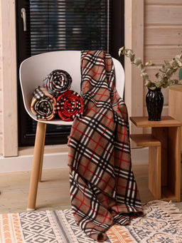 Флисовый плед 130x160 см с принтом PF130, двусторонний: Для дома, дивана, пикника, машины, путешествий - Bio-Line