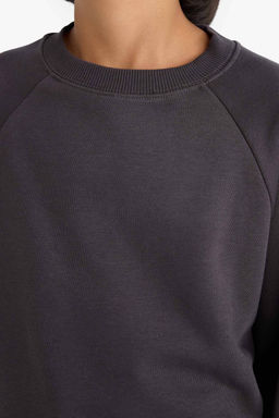 Bisiklet Yaka Basic D_z Okul Sweatshirt Erkek _ocuk - Defacto фото 5
