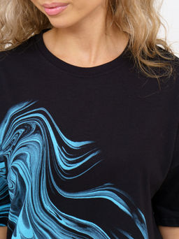 909 Костюм "черный/голубой"