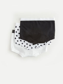 Bask?l? Pamuklu K?z ?ocuk Boxer 3l? - Waikiki фото 2