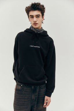 Sudadera con capucha y estampado Loose Fit - H&m фото 3