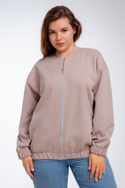 Бомбер из коттон фита какао - Амадэль фото 18